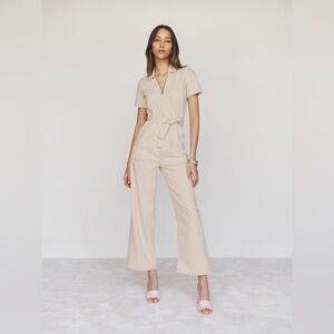 Reformation Cassidy Ivory Jumpsuit NWT